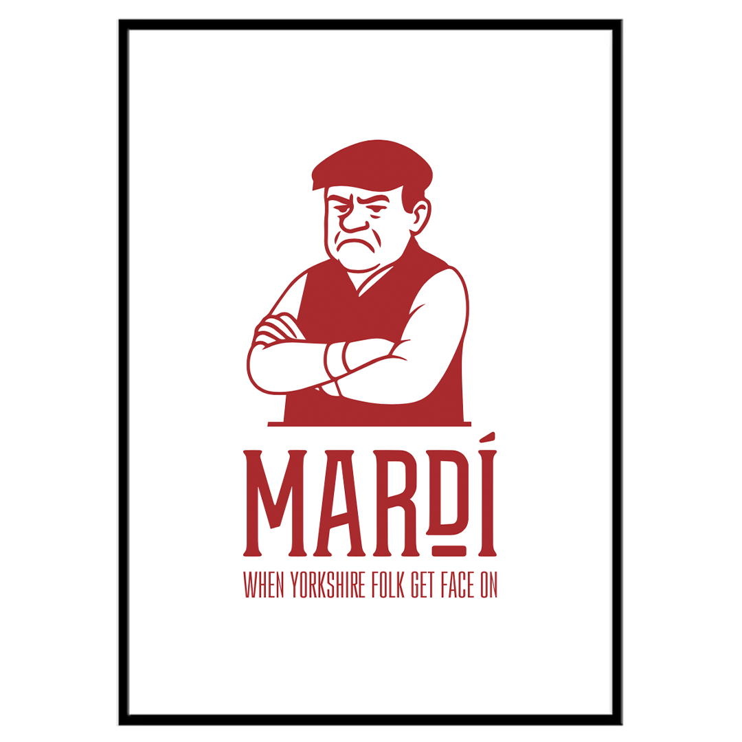 1 of 30 Signed & Framed - A Pint of Mardi (Red & White): Limited Edition