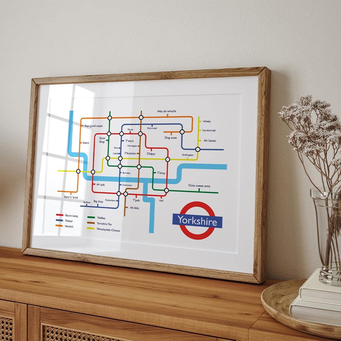 Yorkshire Underground Map - Print