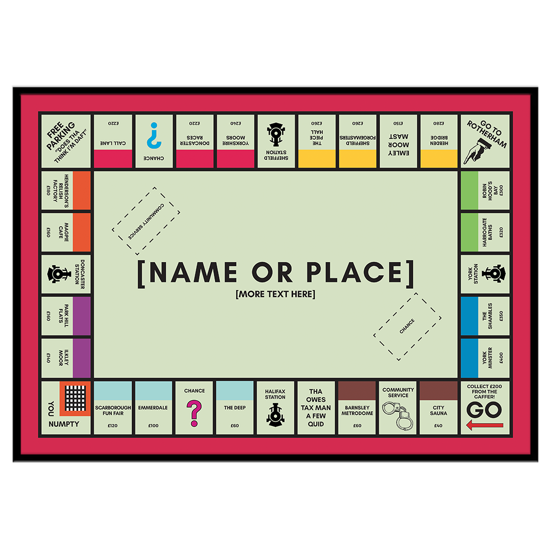 Personalised Custom-opoly Print