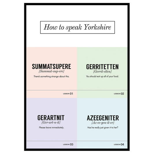 How To Speak Yorkshire - Print