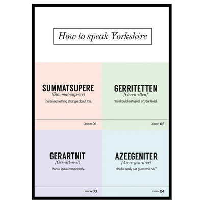 How To Speak Yorkshire - Print