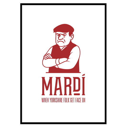 1 of 30 Signed & Framed - A Pint of Mardi (Red & White): Limited Edition