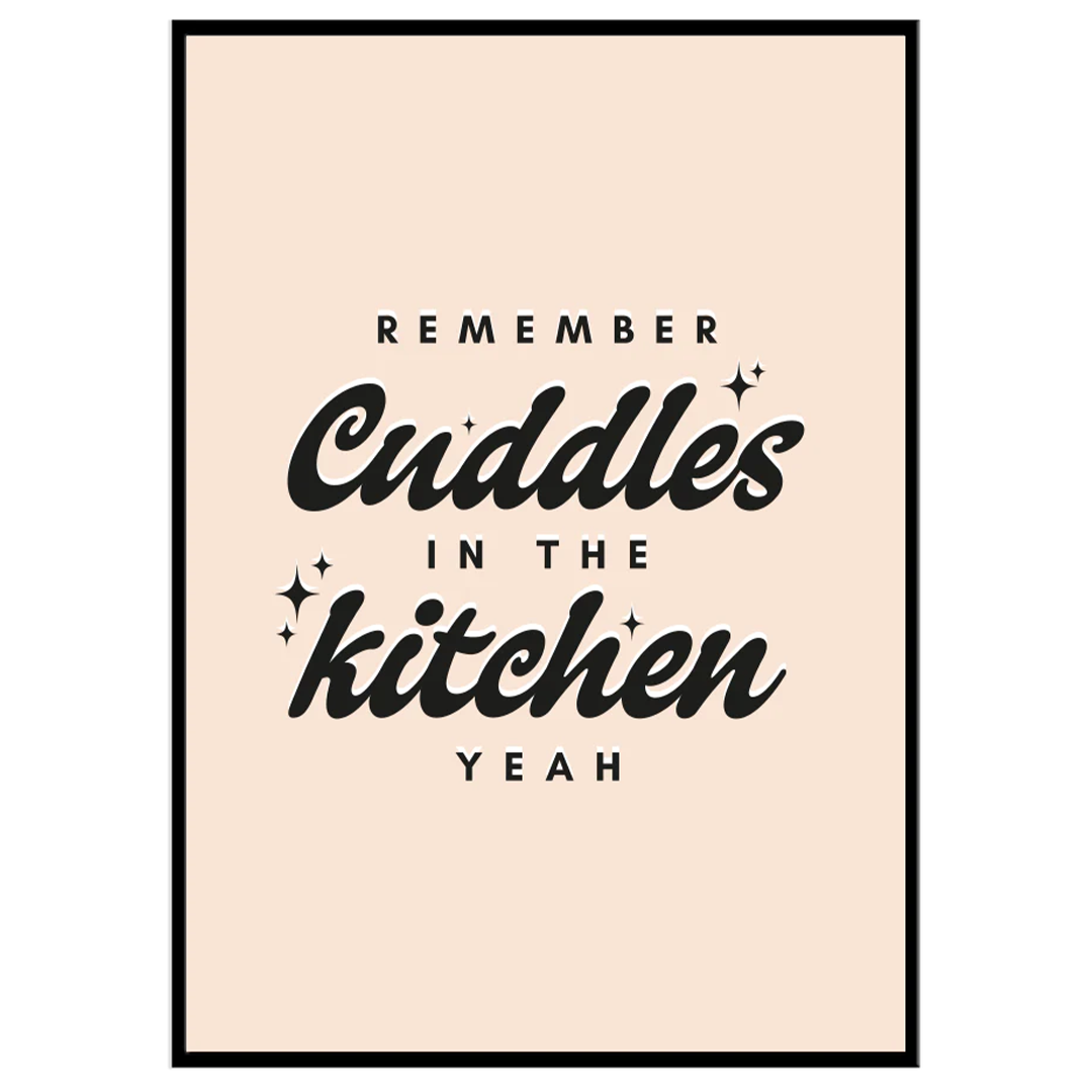 Cuddles In The Kitchen - Print