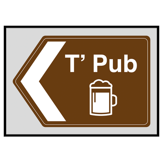 T' Pub (Left Arrow) - Print