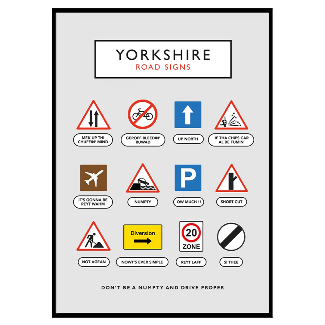 Yorkshire Road Signs - Print