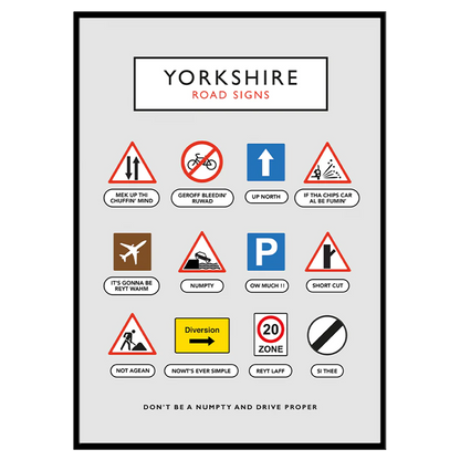 Yorkshire Road Signs - Print