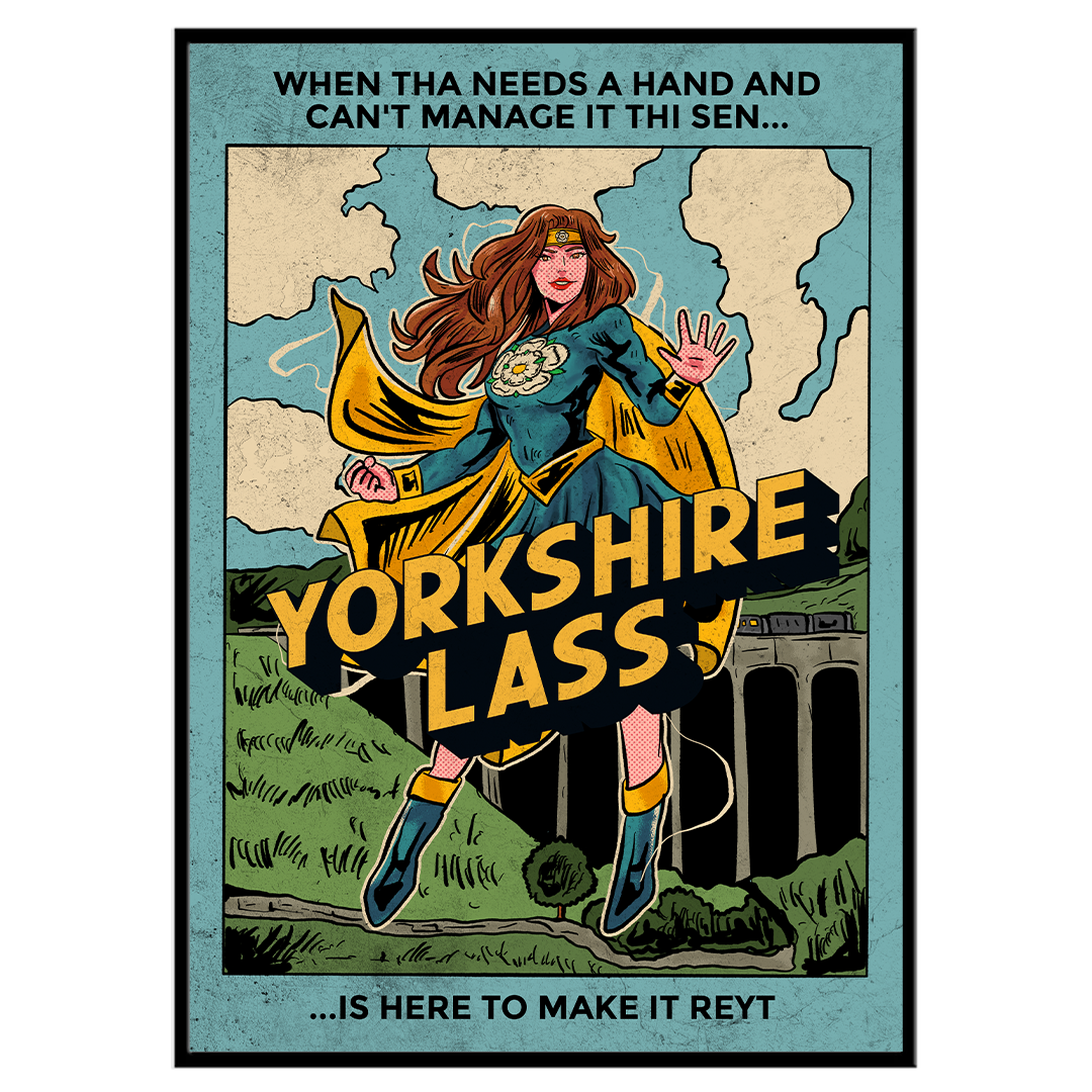Rasing Lass Yorkshire Lass - Print – TheYorkshirePrintCompany
