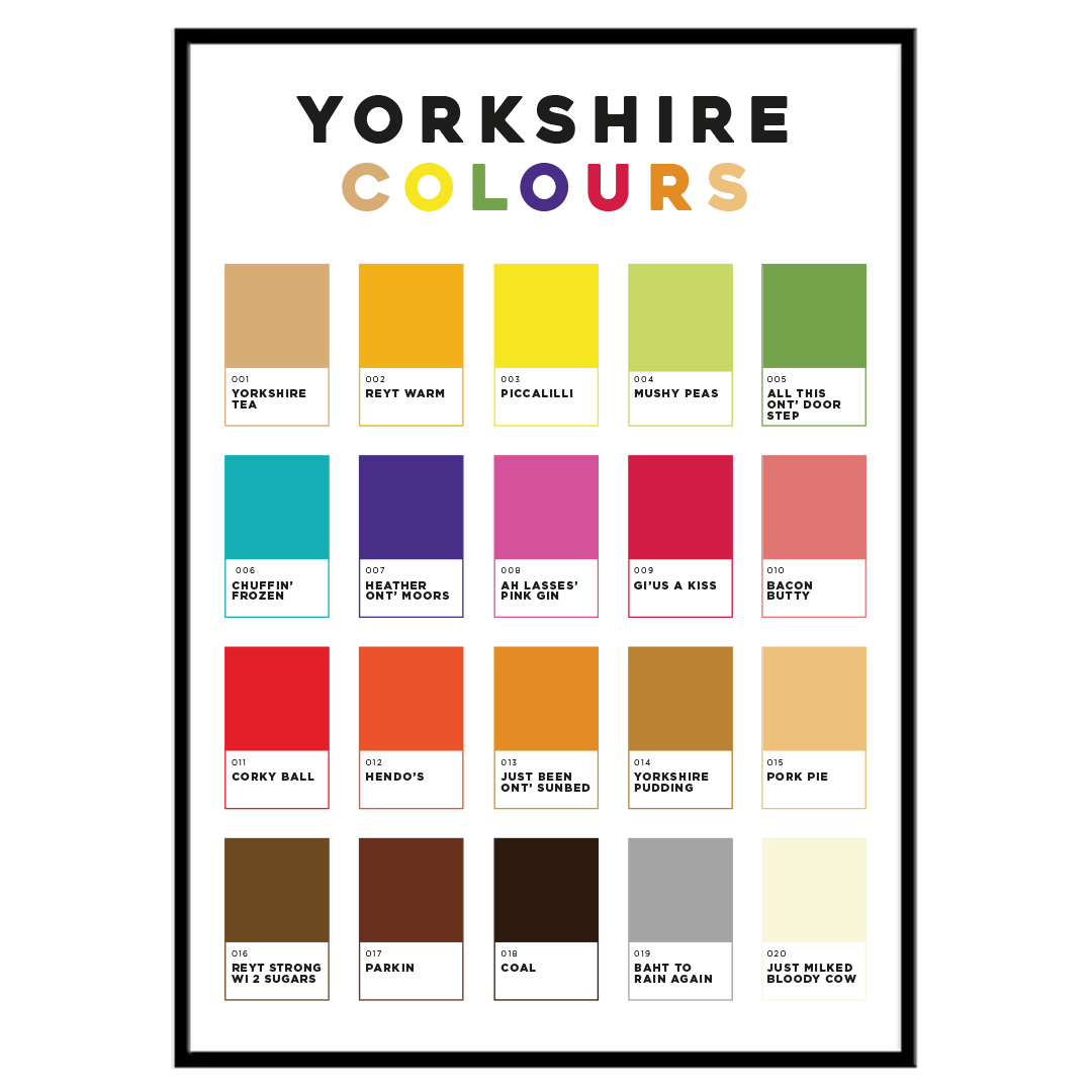 Free Yorkshire Colours A4 print