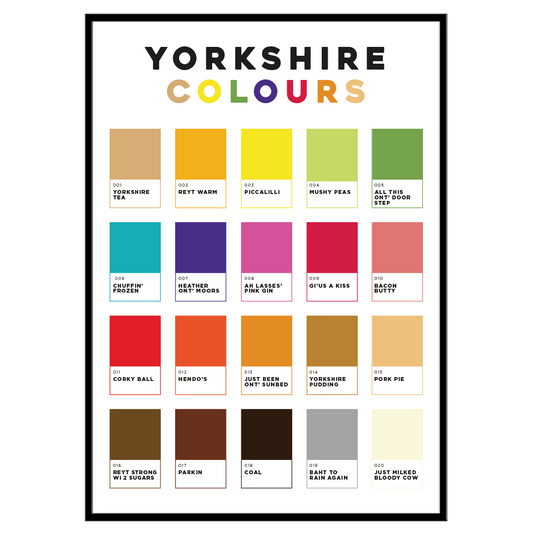 Free Yorkshire Colours A4 print