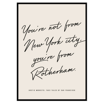 You're Not From New York City - Print