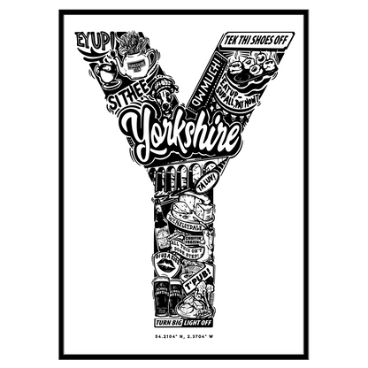 1 of 1 Signed & Framed - Y for Yorkshire (Ribblehead): Limited Edition