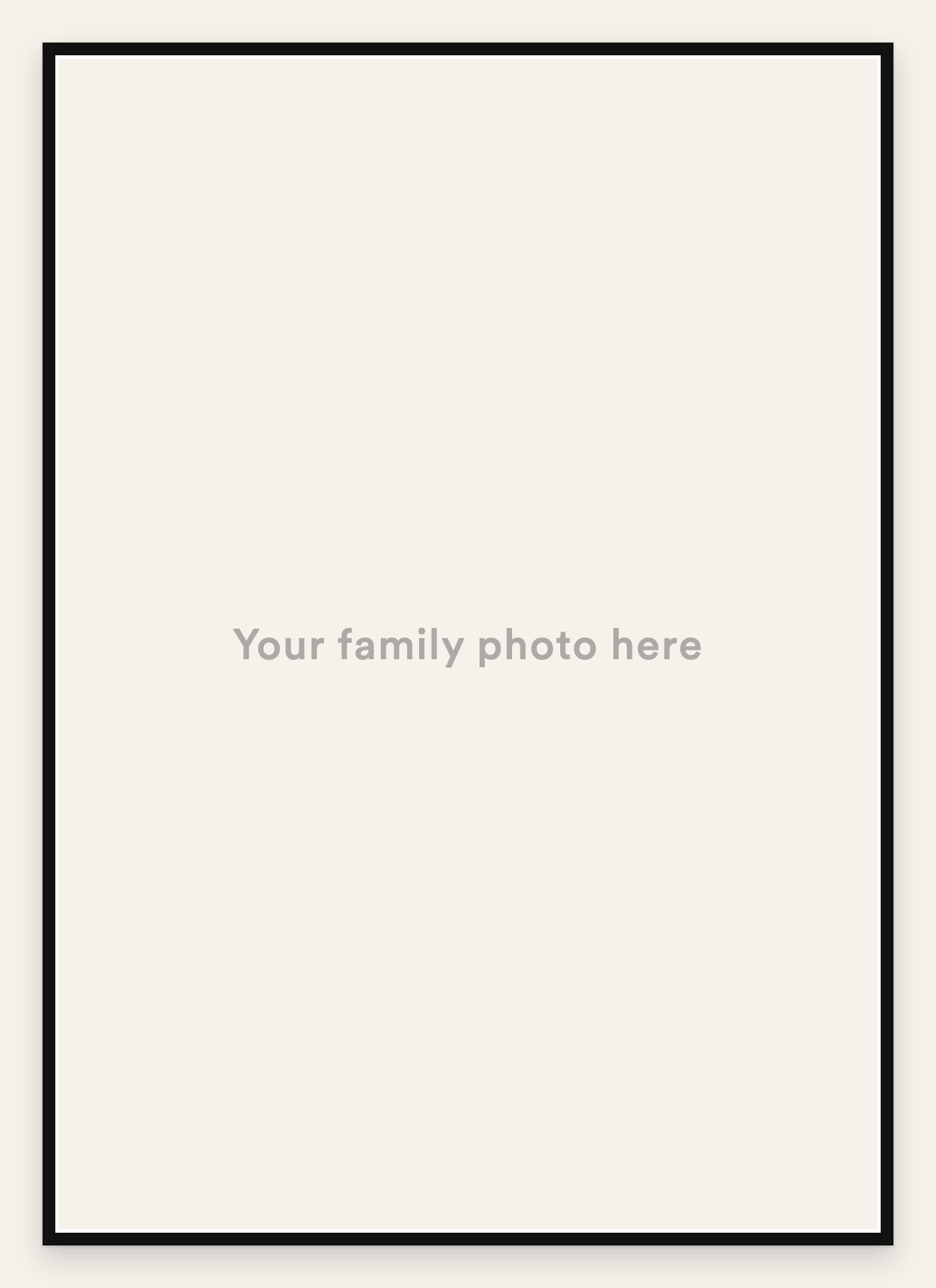 Personalised Family Photo Print — upload your photo