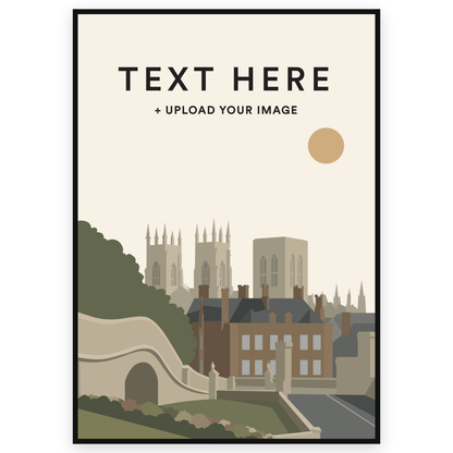 Personalised Location Print showing where your own wording and your illustrated location appear