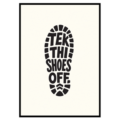 Tek Thi Shoes Off - Typographic Print