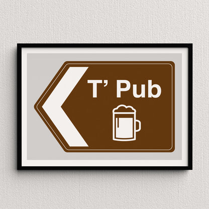 T' Pub (Right Arrow) - Print