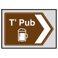 T' Pub (Right Arrow) - Print